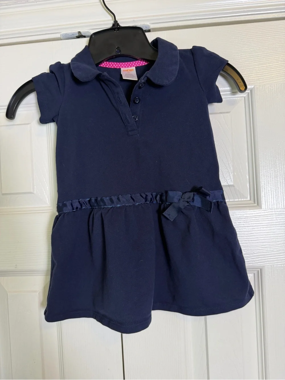 Gymboree Navy Polo Dress with Ribbon Detail- back to school